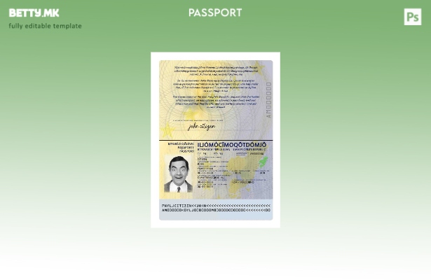 Шаблон за пасош на Илија во модерен стил